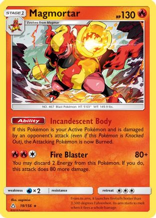 Magmortar 19/156 - [SM  Ultra Prism] Holofoil