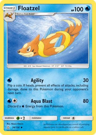Floatzel (36/156) [Soleil et Lune : Ultra Prisme] 