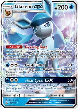 Glaceon GX (39/156) [Soleil et Lune : Ultra Prisme] 