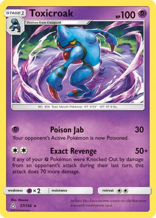 Toxicroak 57/156 - [SM  Ultra Prism]