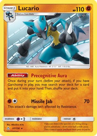 Lucario 67/156 - [SM  Ultra Prism] Holofoil