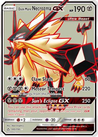 Dusk Mane Necrozma GX (Full Art) 145/156 - [SM  Ultra Prism] Holofoil