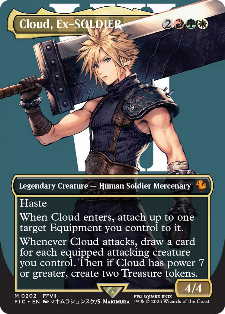 Cloud, Ex-SOLDIER (FIC-202) - [Commander: FINAL FANTASY] (Borderless) Foil