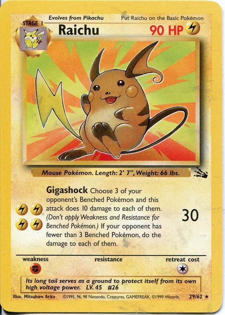 Raichu (29) 29/62 - [Fossil] Unlimited