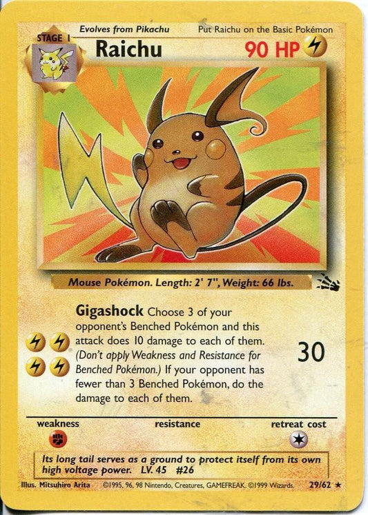 Raichu (29) 29/62 - [Fossil] Unlimited