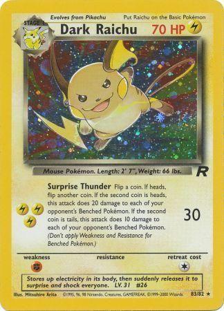 Dark Raichu 83/82 - [Team Rocket] Unlimited Holofoil