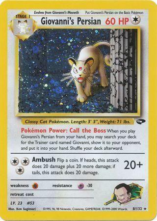 Giovanni's Persian 8/132 - [Gym Challenge] Unlimited Holofoil