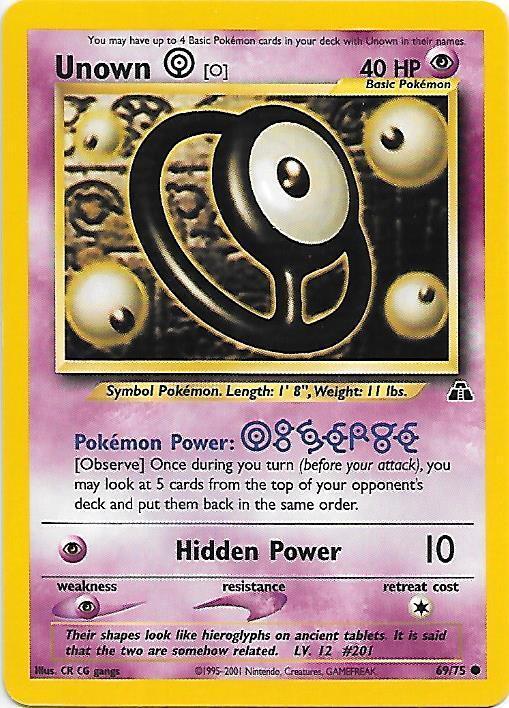 Unown [O] 69/75 - [Neo Discovery] Unlimited
