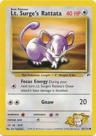 Lt. Surge's Rattata 82/132 - [Gym Heroes] Unlimited