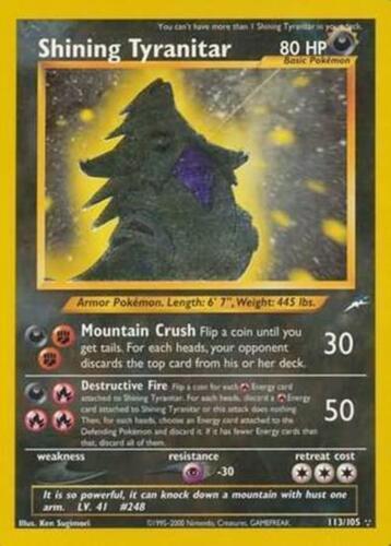 Shining Tyranitar 113/105 - [Neo Destiny] Unlimited Holofoil