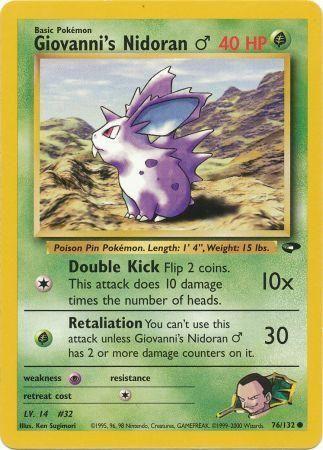Giovanni's Nidoran M 76/132 - [Gym Challenge] Unlimited