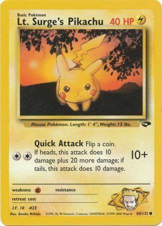 Lt. Surge's Pikachu 84/132 - [Gym Challenge] Unlimited