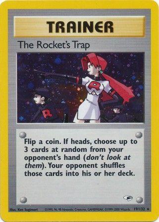The Rocket's Trap 19/132 - [Gym Heroes] Unlimited Holofoil