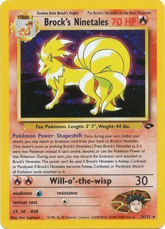 Brock's Ninetales 3/132 - [Gym Challenge] Unlimited Holofoil