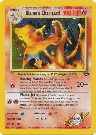 Blaine's Charizard 2/132 - [Gym Challenge] Unlimited Holofoil
