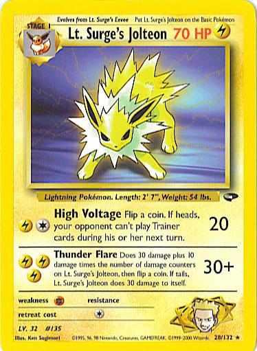 Lt. Surge's Jolteon 28/132 - [Gym Challenge] Unlimited