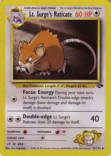 Lt. Surge's Raticate 53/132 - [Gym Challenge] Unlimited