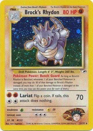 Brock's Rhydon 2/132 - [Gym Heroes] Unlimited Holofoil