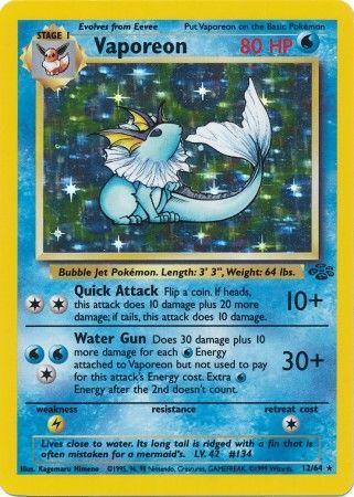 Vaporeon (12) 12/64 - [Jungle] Unlimited Holofoil