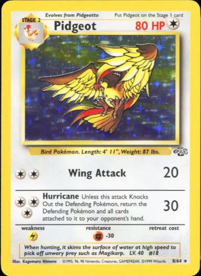 Pidgeot (8) 8/64 - [Jungle] Unlimited Holofoil