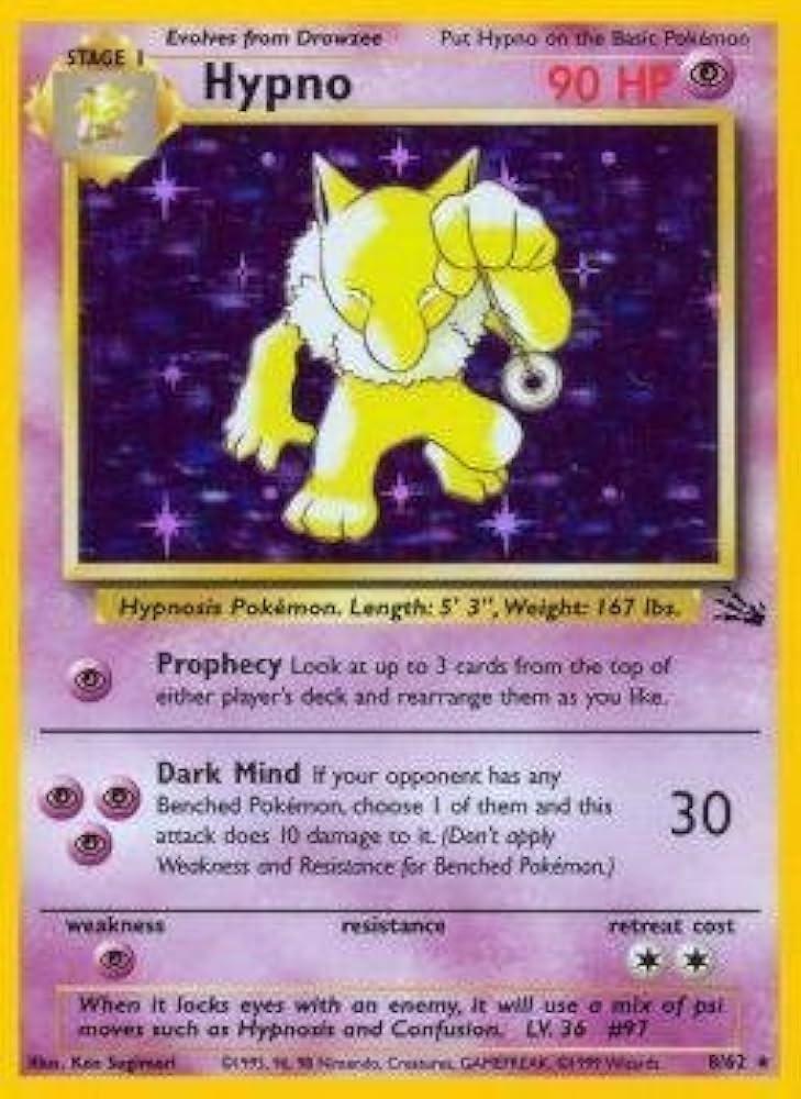Hypno (8) 8/62 - [Fossil] Unlimited Holofoil