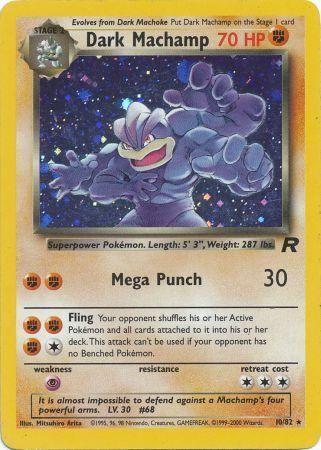 Dark Machamp (10) 10/82 - [Team Rocket] Unlimited Holofoil