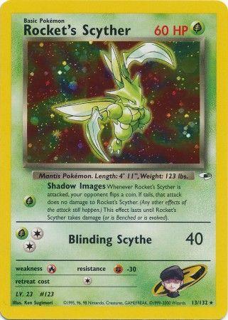 Rocket's Scyther 13/132 - [Gym Heroes] Unlimited Holofoil