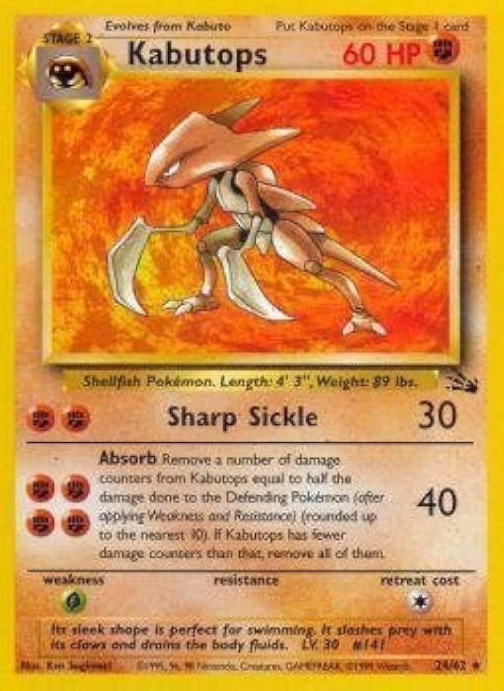 Kabutops (24) 24/62 - [Fossil] Unlimited