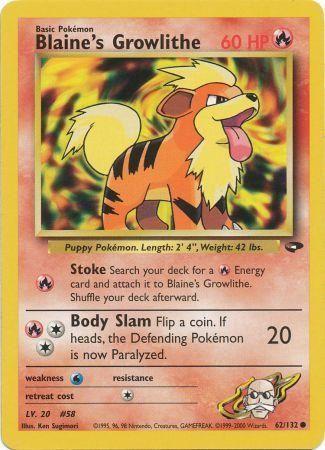 Blaine's Growlithe 62/132 - [Gym Challenge] Unlimited