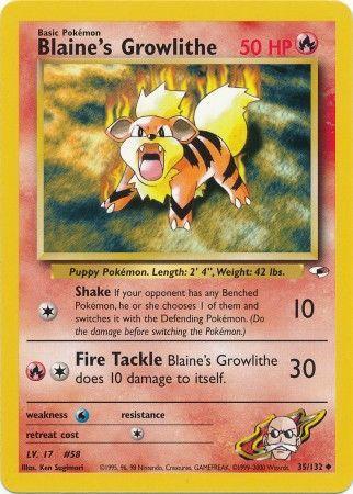 Blaine's Growlithe (35) 35/132 - [Gym Heroes] Unlimited