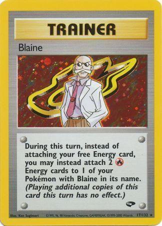 Blaine (17) 17/132 - [Gym Challenge] Unlimited Holofoil