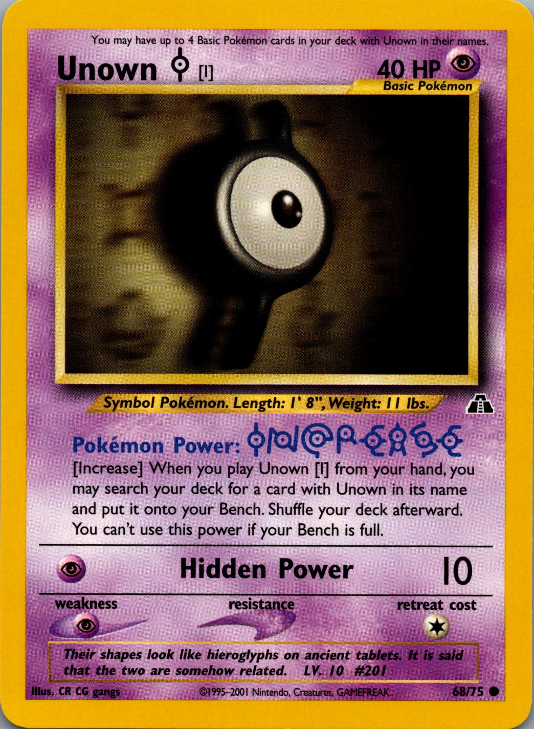 Unown [I] 68/75 - [Neo Discovery] Unlimited