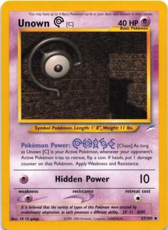 Unown [C] 57/105 - [Neo Destiny] Unlimited