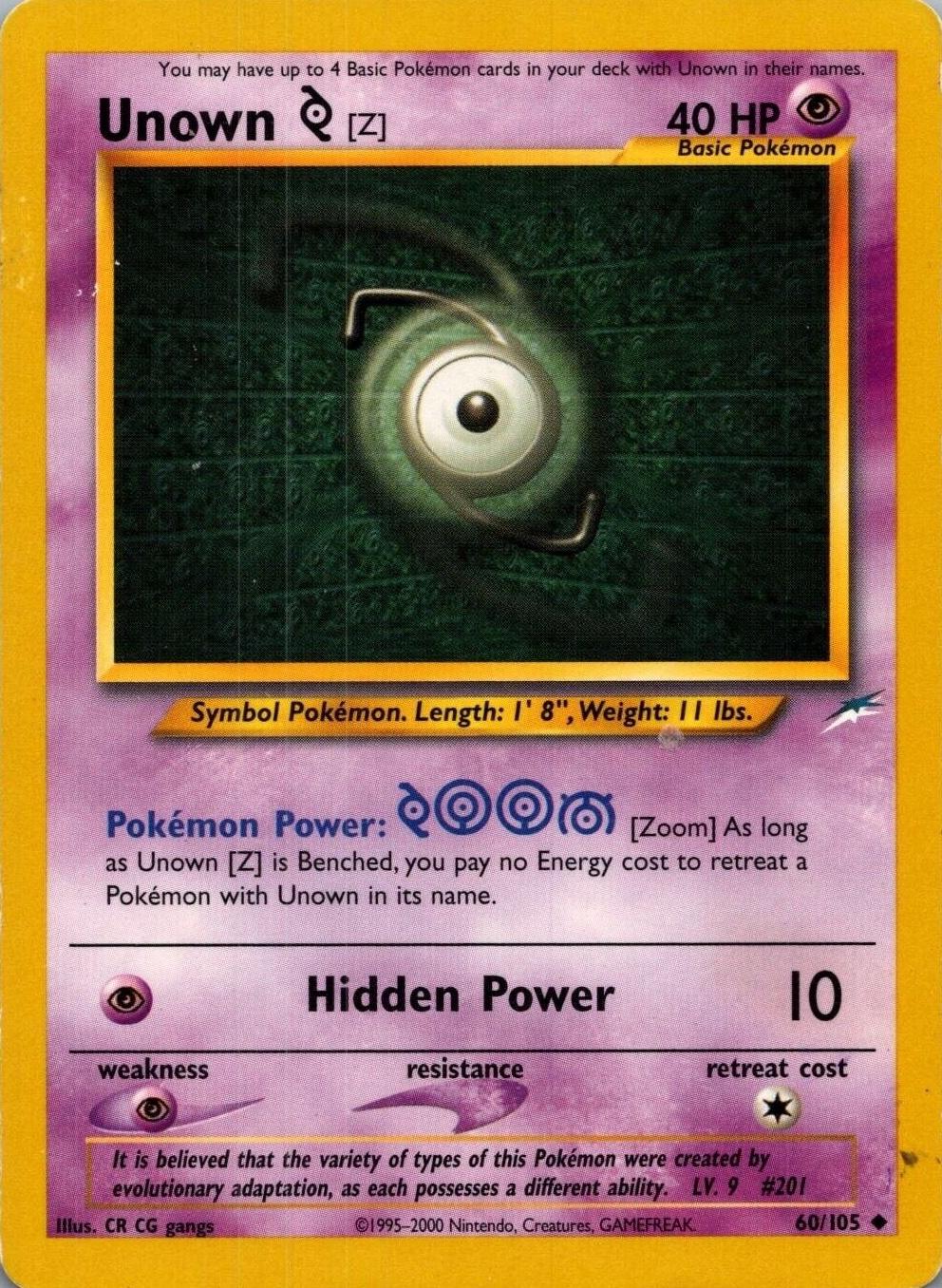 Unown [Z] 60/105 - [Neo Destiny] Unlimited