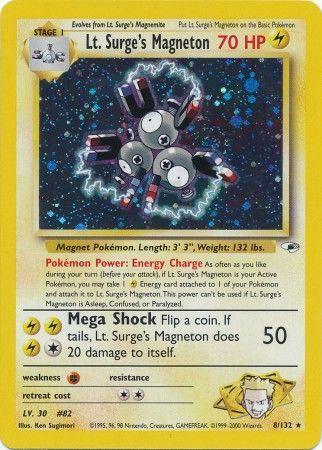 Lt. Surge's Magneton 8/132 - [Gym Heroes] Unlimited Holofoil