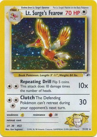 Lt. Surge's Fearow 7/132 - [Gym Heroes] Unlimited Holofoil