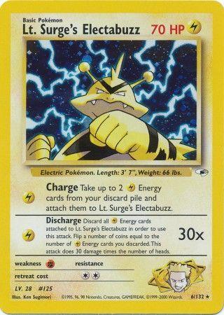 Lt. Surge's Electabuzz (6) 6/132 - [Gym Heroes] Unlimited Holofoil