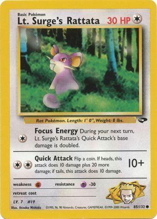 Lt. Surge's Rattata 85/132 - [Gym Challenge] Unlimited