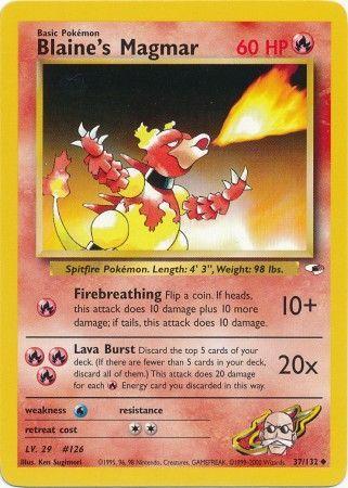 Blaine's Magmar 37/132 - [Gym Heroes] Unlimited