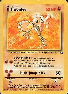 Hitmonlee (22) 22/62 - [Fossil] Unlimited