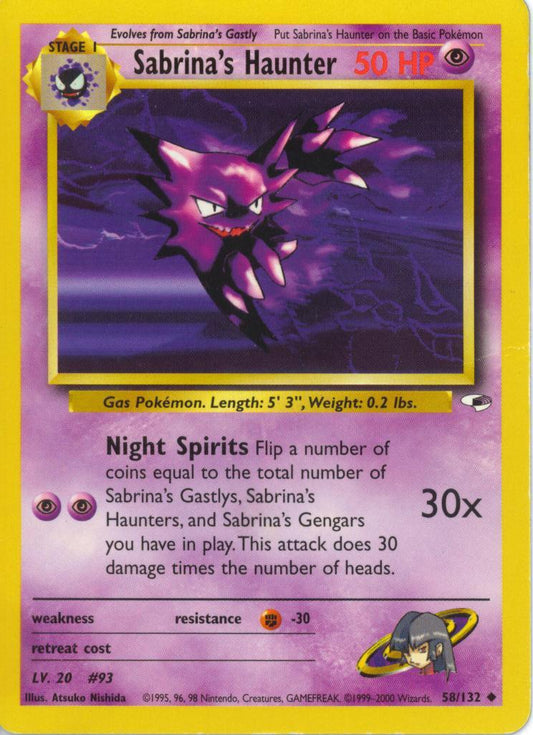 Sabrina's Haunter (58/132) [G1 Gym Heroes] Unlimited