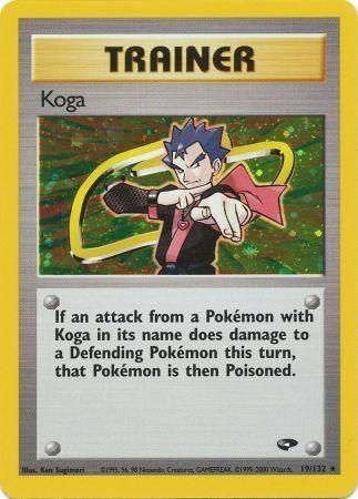 Koga (19) 19/132 - [Gym Challenge] Unlimited Holofoil