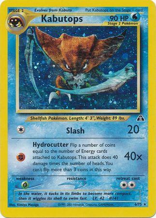 Kabutops (6) 6/75 - [Neo Discovery] Unlimited Holofoil