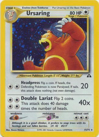 Ursaring (15) 15/75 - [Neo Discovery] Unlimited Holofoil
