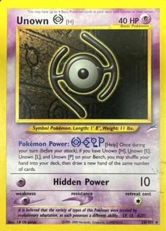 Unown [H] 28/105 - [Neo Destiny] Unlimited