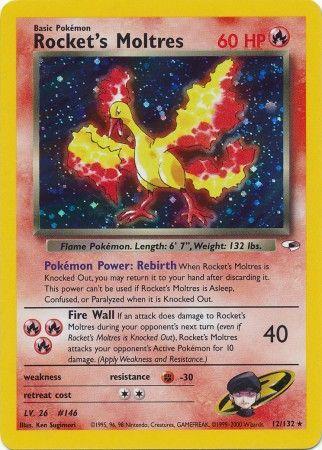 Rocket's Moltres 12/132 - [Gym Heroes] Unlimited Holofoil