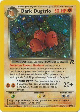 Dark Dugtrio (6) 6/82 - [Team Rocket] Unlimited Holofoil