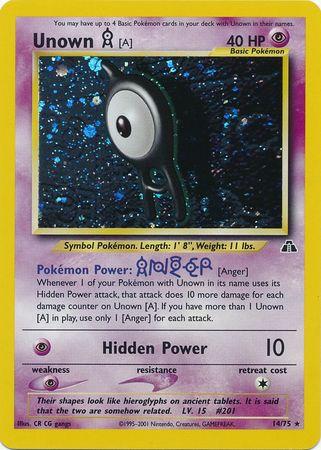 Unown [A] (14) 14/75 - [Neo Discovery] Unlimited Holofoil