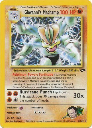 Giovanni's Machamp 6/132 - [Gym Challenge] Unlimited Holofoil