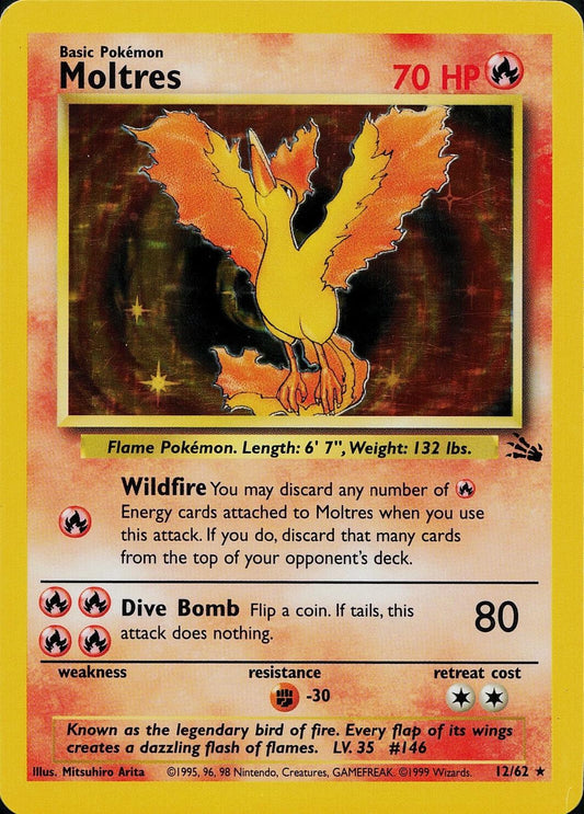 Moltres (12) 12/62 - [Fossil] Unlimited Holofoil